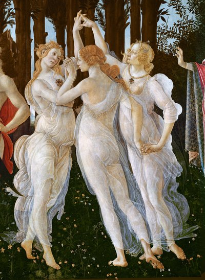 Primavera (detail of the Three Graces) by Sandro Botticelli